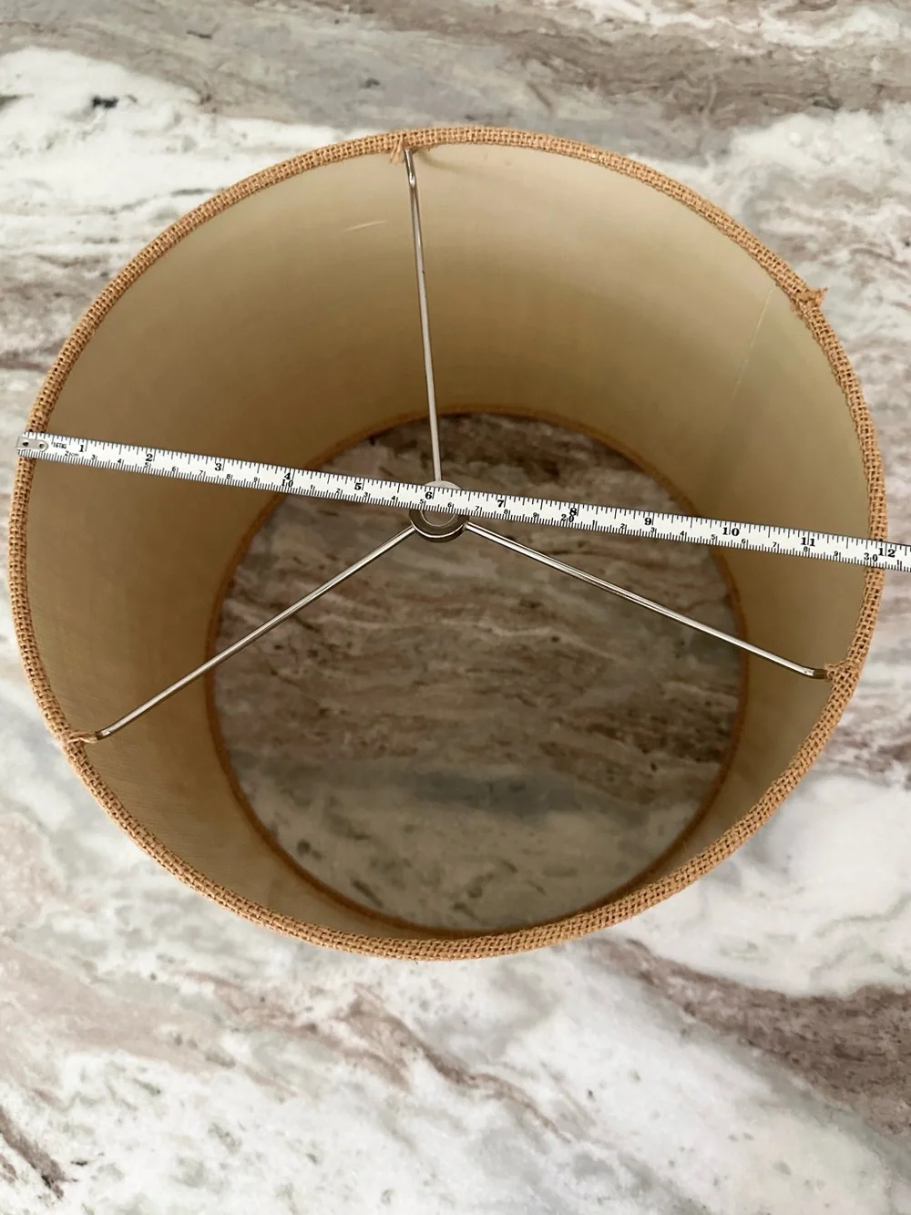Tan Burlap Drum Table Lamp Shade